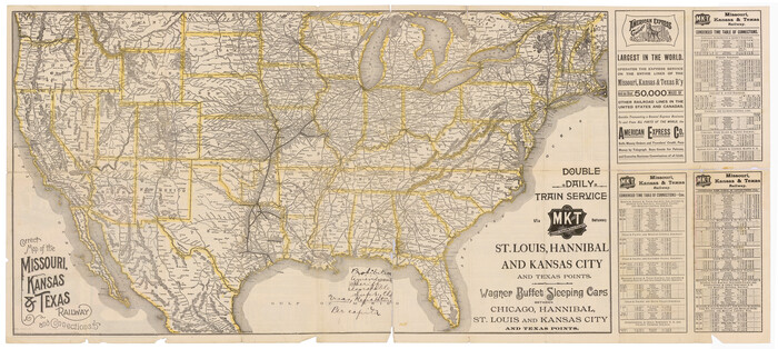 95808, Correct Map of the Missouri, Kansas & Texas Railway and connections, Cobb Digital Map Collection - 1