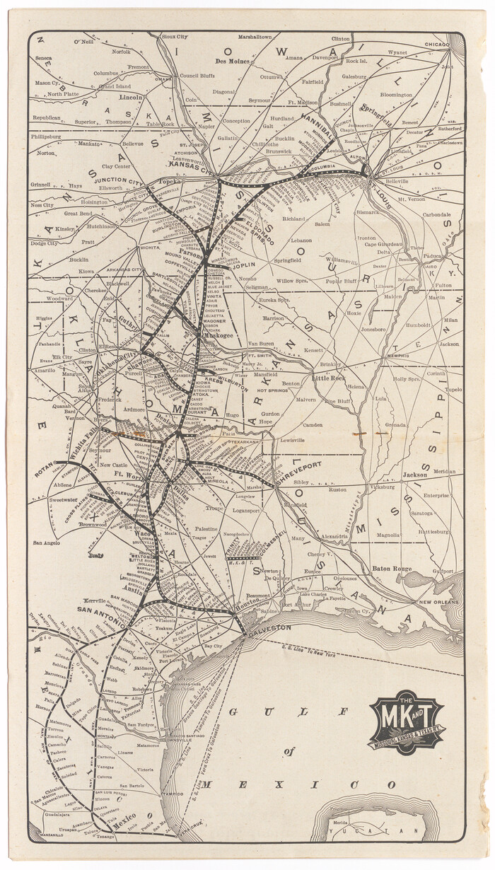 95809, The M. K. and T., Missouri, Kansas & Texas Ry., Cobb Digital Map Collection - 1