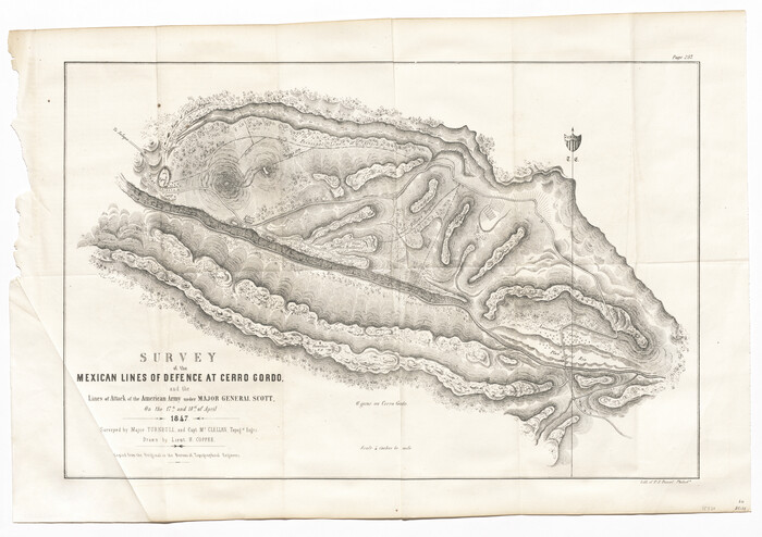 95830, Survey of the Mexican Lines of Defence at Cerro Gordo, and the lines of attack of the American Army under Major General Scott, on the 17th and 18th of April, 1847, General Map Collection