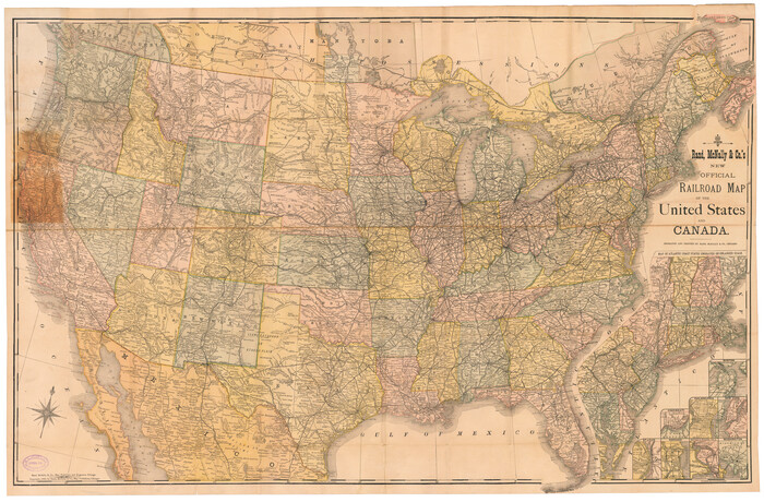 95857, Rand, McNally & Co.'s New Official Railroad Map of the United States and Canada, Cobb Digital Map Collection - 1