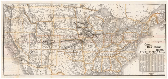 95865, New and Correct Map of the Great Rock Island Route - Chicago, Rock Island, & Pacific Railway, Cobb Digital Map Collection