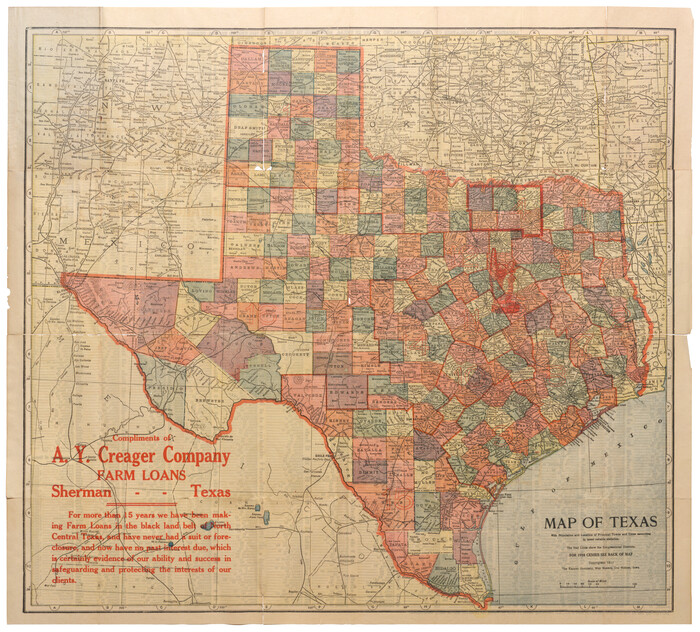 95875, Map of Texas with population and location of principal towns and cities according to latest reliable statistics, Cobb Digital Map Collection - 1