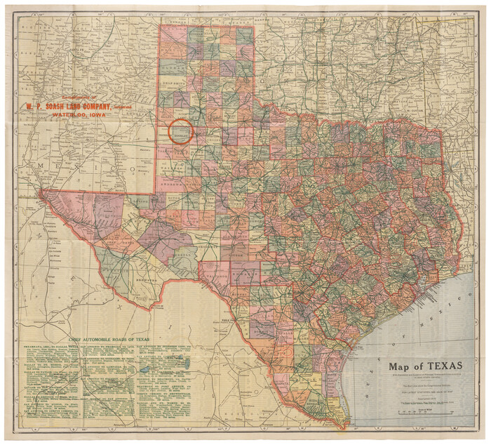 95879, Map of Texas with population and location of principal towns and cities according to latest reliable statistics, Cobb Digital Map Collection - 1