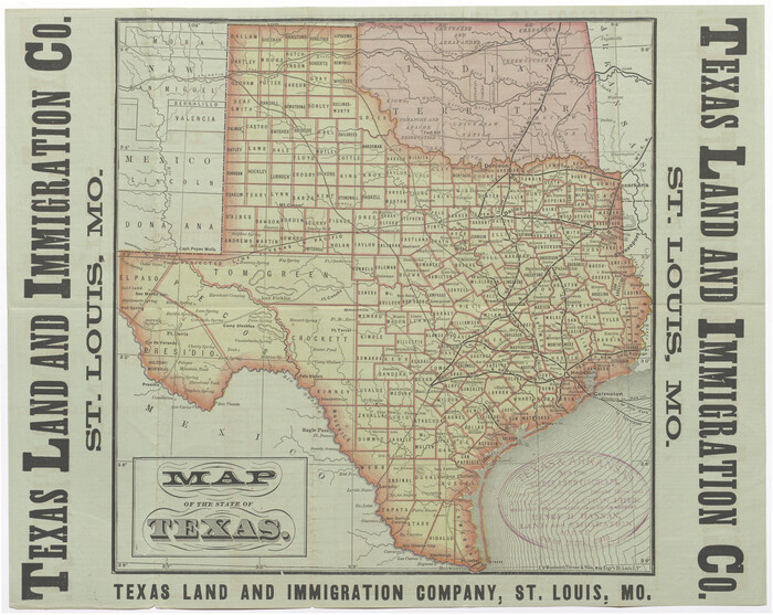 95891, Map of the State of Texas, Cobb Digital Map Collection - 1