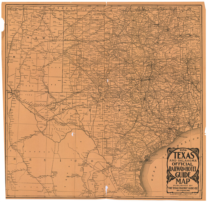 95893, The Texas and Oklahoma Official Railway & Hotel Guide Map, Cobb Digital Map Collection - 1