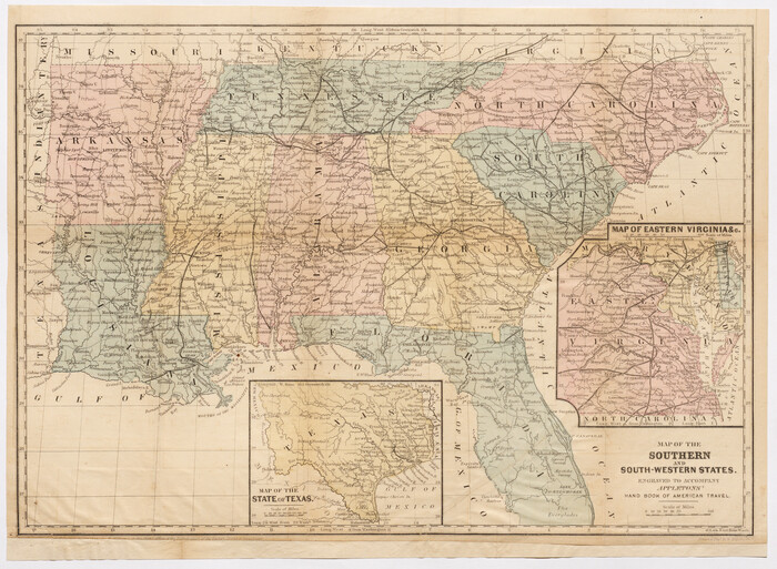95902, Map of the Southern and South-western States engraved to accompany Appletons' hand book of American travel, Cobb Digital Map Collection