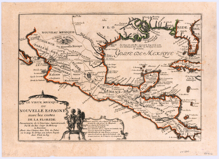 95922, Le Vieux Mexique ou Nouvelle Espagne avec les costes de la Floride faisant partie de l'Amerique Septentrionale, General Map Collection