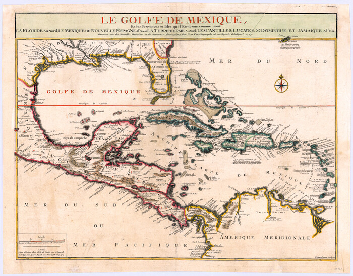 95923, Le Golfe de Mexique, et les Provinces et Isles qui l'Environe comme sont la Floride au nord, le Mexique ou Nouvelle Espagne a l'ouest, la Terre-Ferme au sud, les Is. Antilles, Lucayes, St. Domingue et Jamaique a l'est, General Map Collection