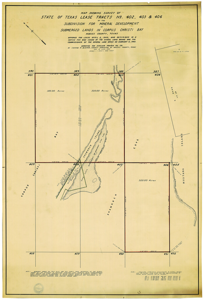 9593, Nueces County Rolled Sketch 23, General Map Collection