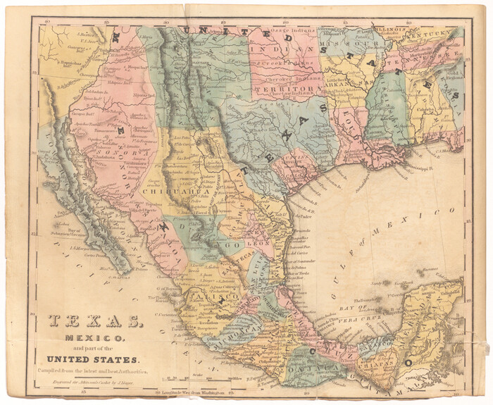 95958, Texas, Mexico and part of the United States compiled from the latest and best authorities, General Map Collection
