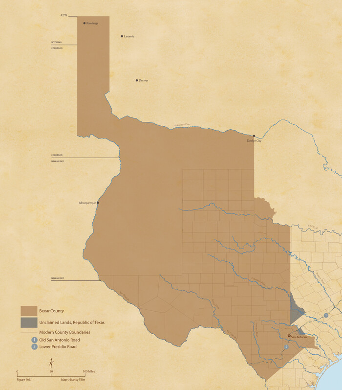 96093, The Republic County of Bexar. Proposed, Late Fall 1837, Nancy and Jim Tiller Digital Collection