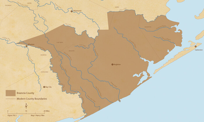 96109, The Republic County of Brazoria. Proposed, Late Fall 1837, Nancy and Jim Tiller Digital Collection