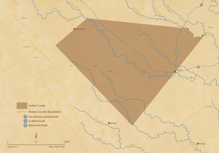 96147, The Republic County of Goliad. Proposed, Late Fall 1837, Nancy and Jim Tiller Digital Collection