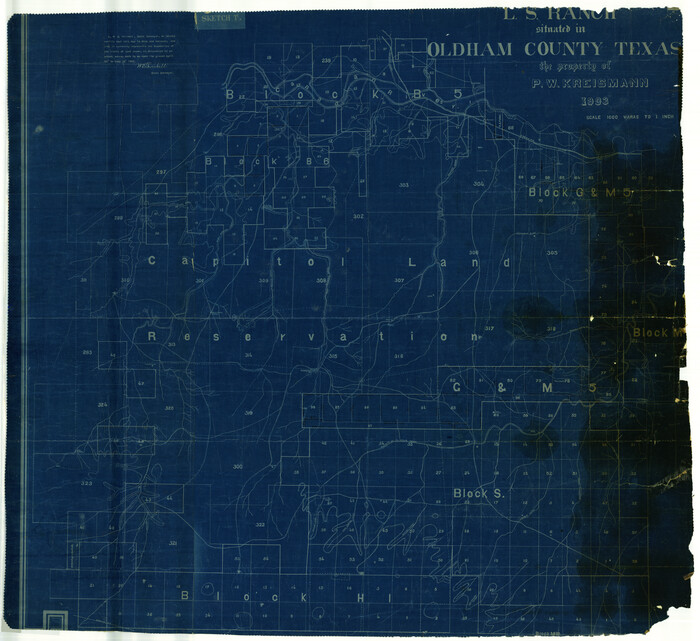 9642, Oldham County Rolled Sketch T, General Map Collection