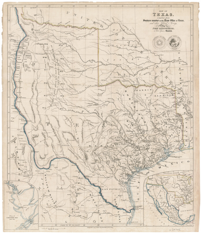 96435, Map of Texas compiled from surveys recorded in the Land Office of Texas and other official surveys, General Map Collection
