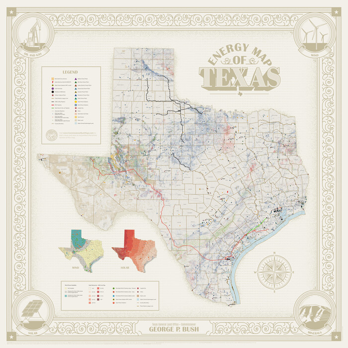 96436, George P. Bush's Energy Map of Texas 2020, General Map Collection