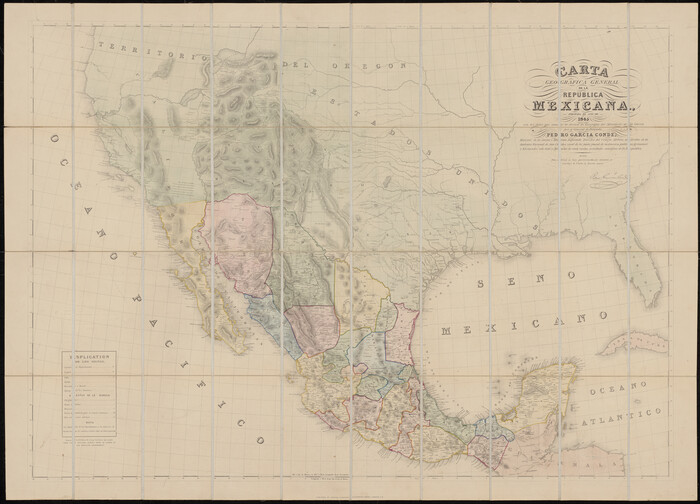 96438, Carta Geografica General de la Republica Mexicana, Holcomb Digital Map Collection