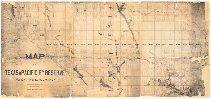 96439, Map of the Texas & Pacific Ry. Reserve West of the Pecos River, General Map Collection