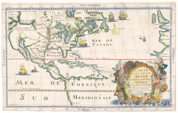 96555, Carte d'un Nouveau Monde, entre le Nouveau Mexique, et la Mer Glacialle, General Map Collection