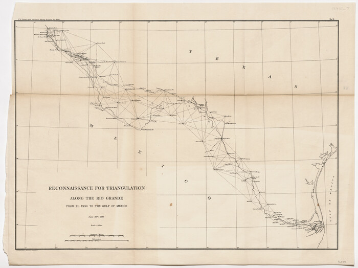 96558, Reconnaissance for Triangulation along the Rio Grande from El Paso to the Gulf of Mexico, General Map Collection