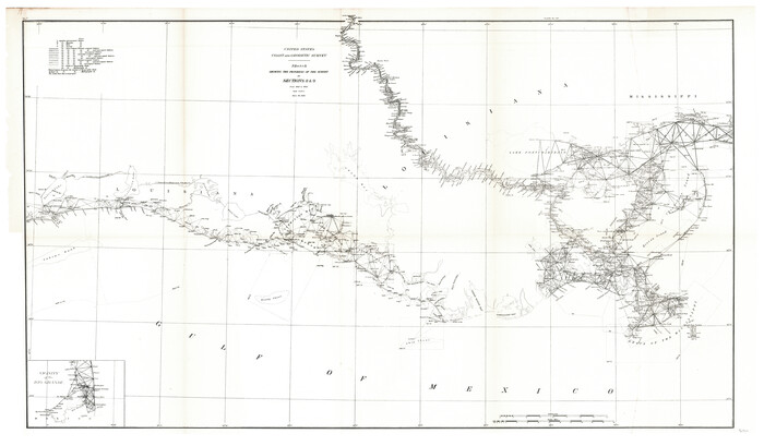96560, Sketch showing the progress of the survey in Sections 8 & 9 from 1846 to 1882, General Map Collection