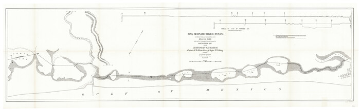 96561, San Bernard River, Texas showing possible connection with Brazos River and part of possible connection with Matagorda Bay for a Light Draft Navigation, General Map Collection