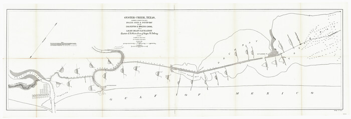 96562, Oyster Creek, Texas showing connection with Brazos River & Oyster Bay by the Galveston & Brazos Canal for a Light Draft Navigation, General Map Collection