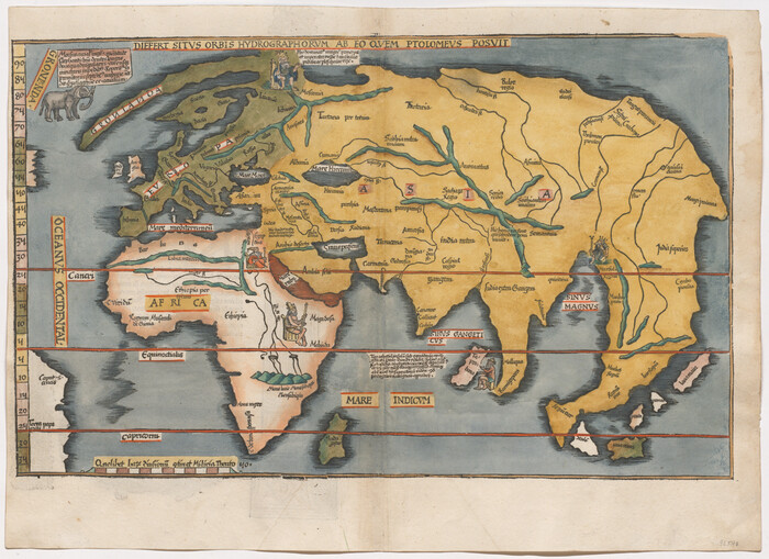 96578, Diefert Situs Orbis Hydrographorum ab eo quem Ptolomeus Posuit, General Map Collection - 1