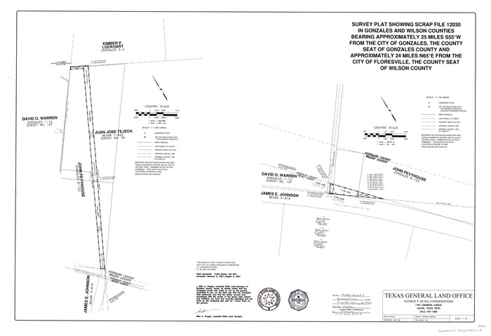 96582, Gonzales County Rolled Sketch 3, General Map Collection