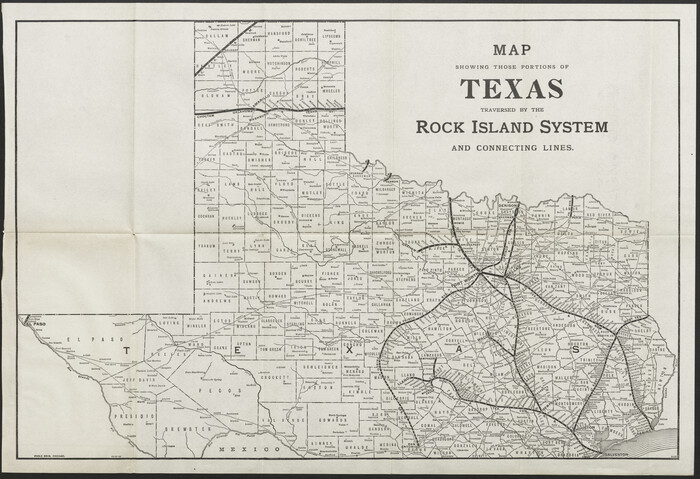 96587, Map showing those portions of Texas traversed by the Rock Island System and connecting lines, Cobb Digital Map Collection - 1