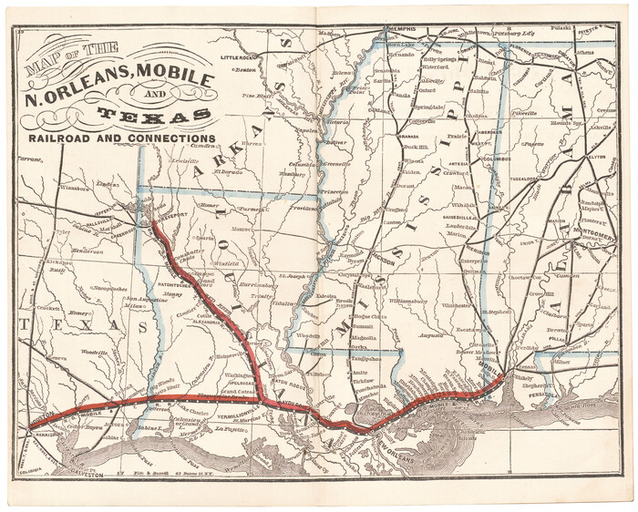 96611, Map of the N. Orleans, Mobile and Texas Railroad and Connections, Cobb Digital Map Collection - 1