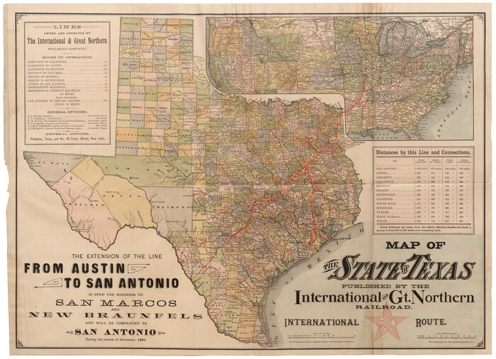 96614, Map of the State of Texas, Cobb Digital Map Collection - 1