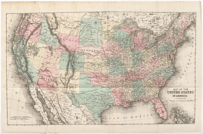 96619, Map of the United States of America for Goddard's "Where to Emigrate and Why", Cobb Digital Map Collection