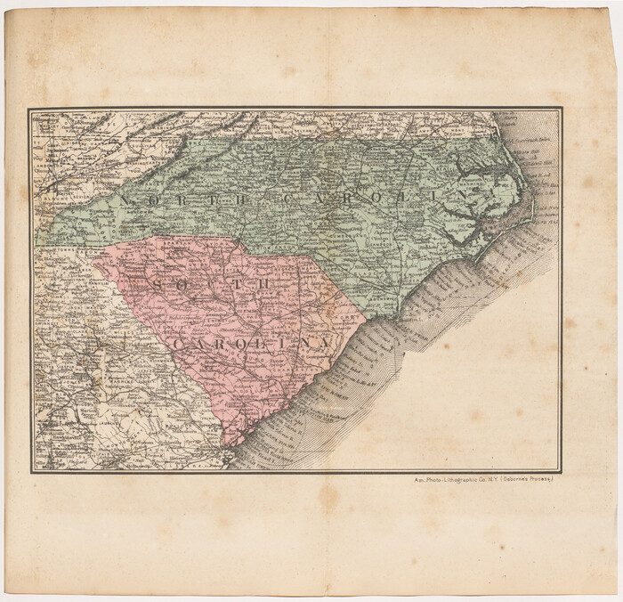 96621, [Map of North Carolina and South Carolina], Cobb Digital Map Collection