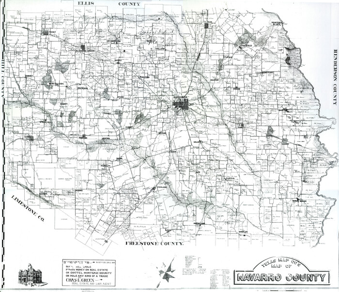 96625, Texas Map Co's Map of Navarro County, Non-GLO Digital Images
