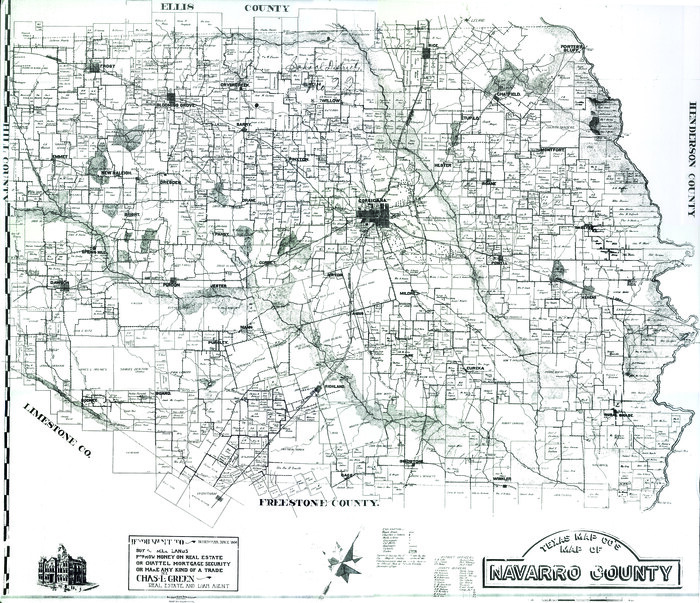 96625, Texas Map Co's Map of Navarro County, Non-GLO Digital Images
