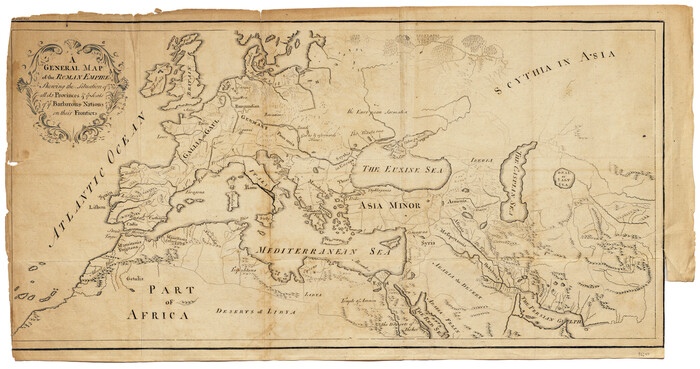 96644, A General Map of the Roman Empire Shewing the Situation of all its Provinces & ye Seats of ye Barbarous Nations on their Frontiers, General Map Collection