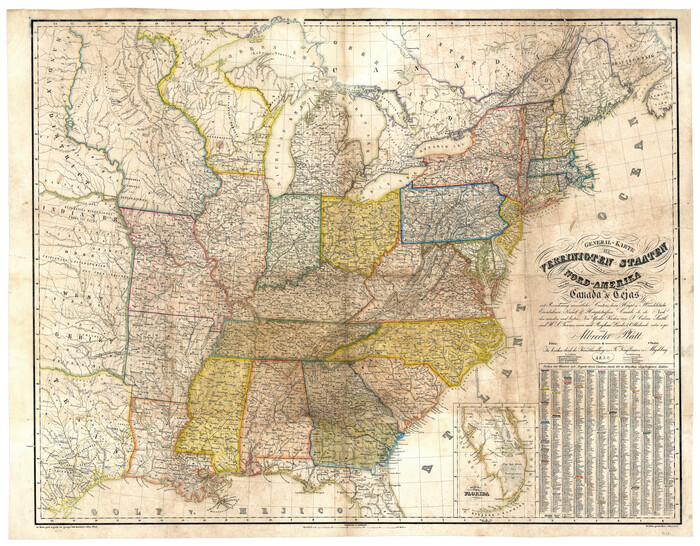 96790, General-karte der Vereinigten Staaten von Nord-Amerika nebst den grosst. Theilen von Canada & Tejas, General Map Collection