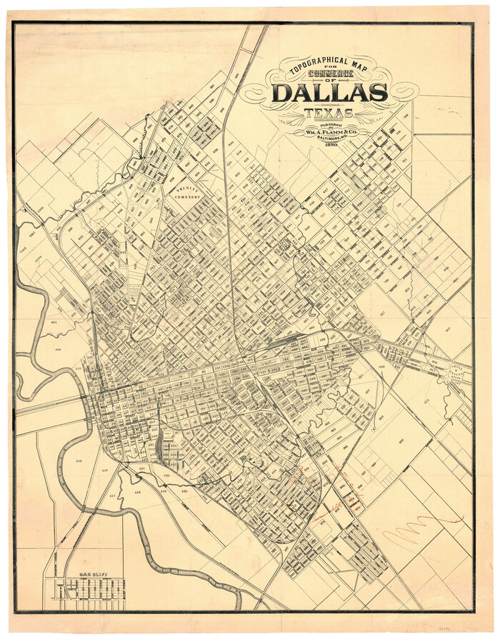 96792, Topographical Map for Commerce of Dallas, Texas, General Map Collection - 1