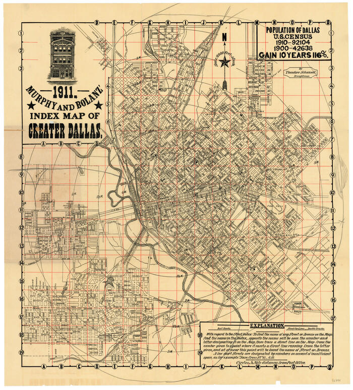 96794, Murphy and Bolanz' Index Map of Greater Dallas, General Map Collection - 1