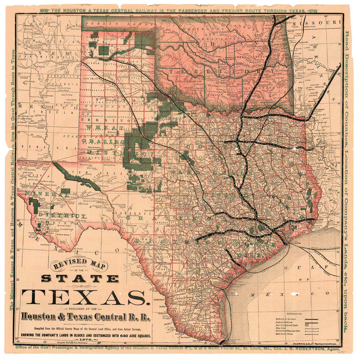 96795, Revised Map of the State of Texas, General Map Collection - 1