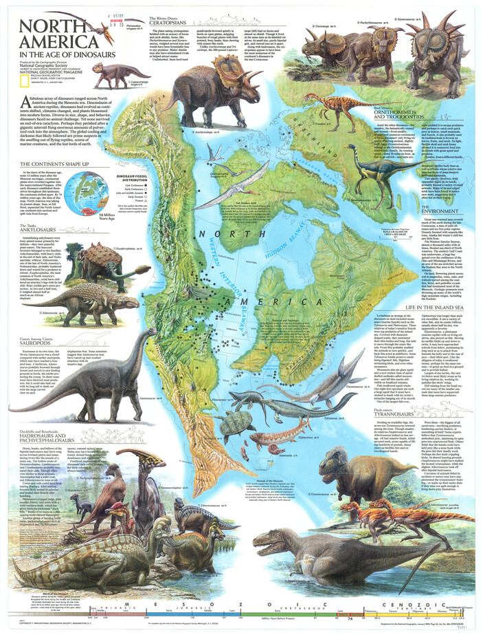 96831, North America in the Age of Dinosaurs, General Map Collection