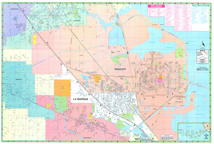 Galveston / Texas City, Texas Street Map | 96855, Galveston / Texas ...