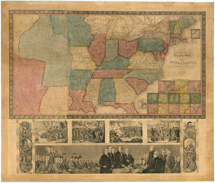 96875, Phelps & Ensign's Travellers' Guide, and Map of the United States containing the roads, distances, steam boat and canal routes & c., General Map Collection