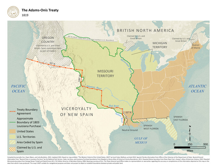 96978, The Adams-Onís Treaty of 1819, GIS Educational Maps