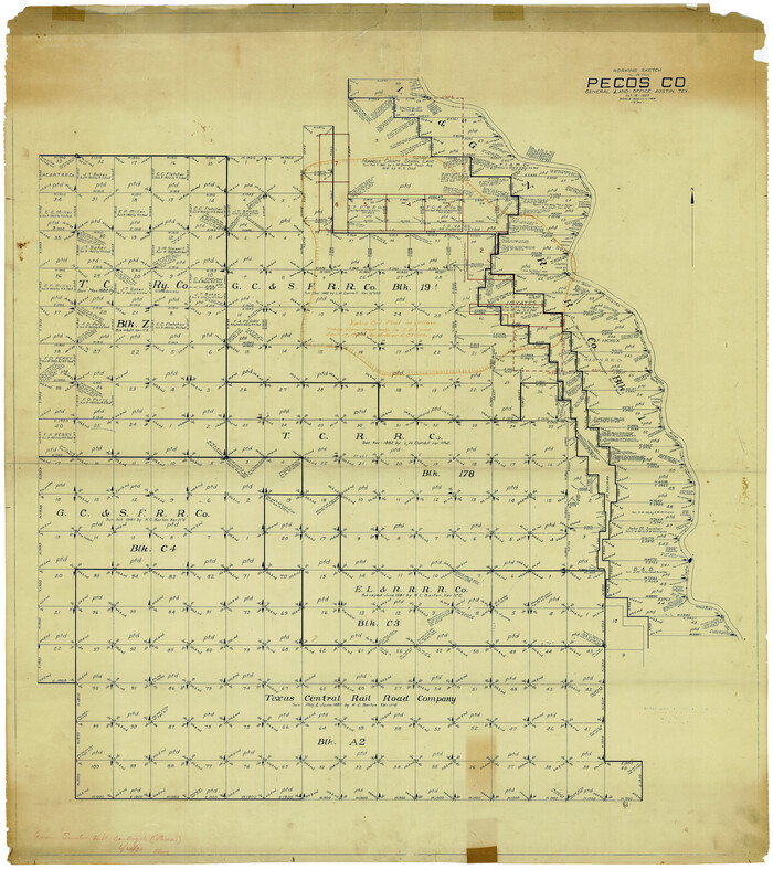 9698, Pecos County Rolled Sketch 62, General Map Collection