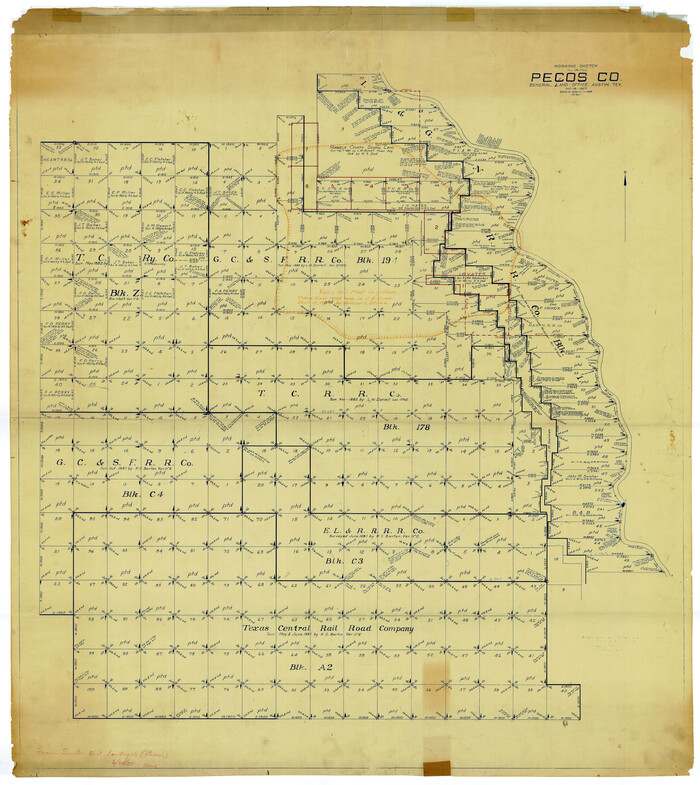 9698, Pecos County Rolled Sketch 62, General Map Collection