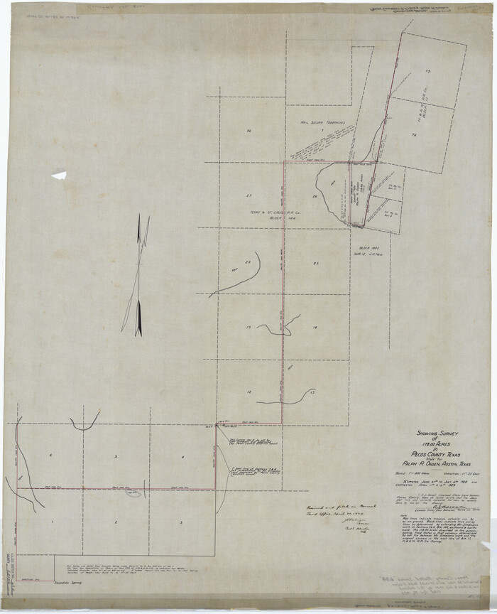 9702, Pecos County Rolled Sketch 69A, General Map Collection