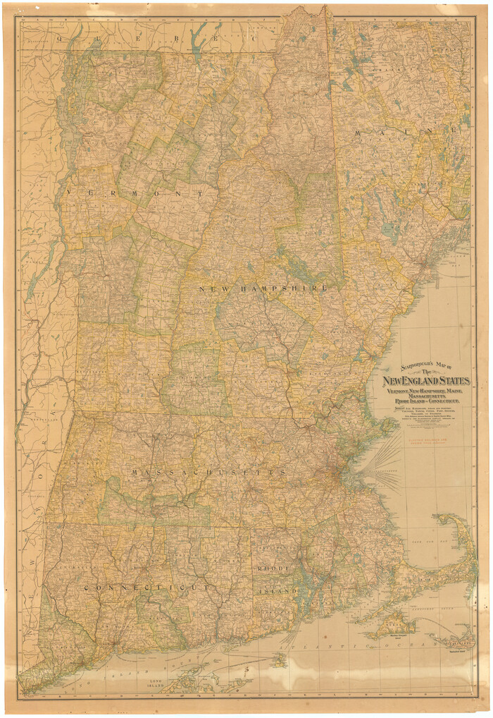 97106, Scarborough's Map of the New England States Vermont, New Hampshire, Maine, Massachusetts, Rhode Island and Connecticut, General Map Collection