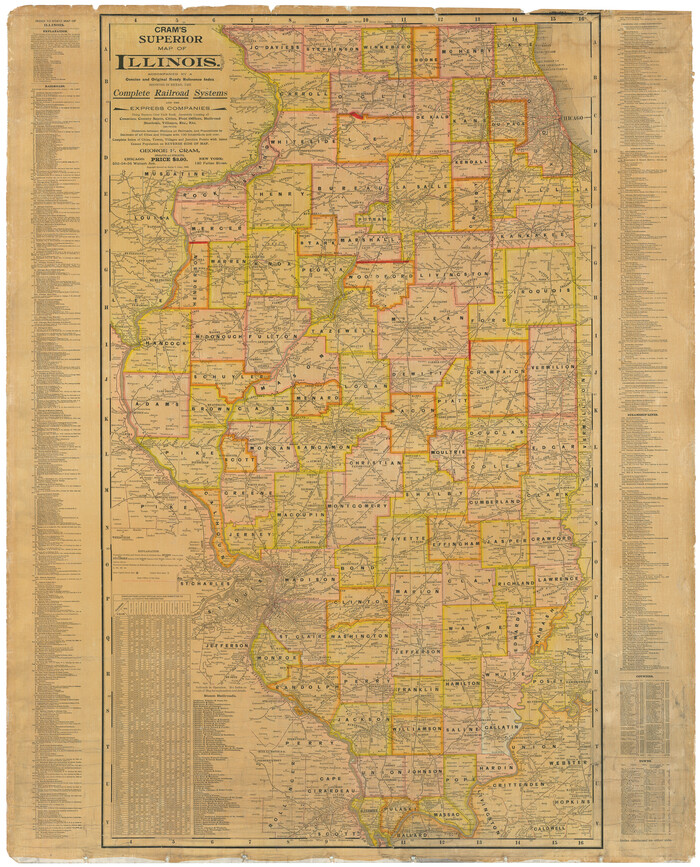 97110, Cram's Superior Map of Illinois, General Map Collection